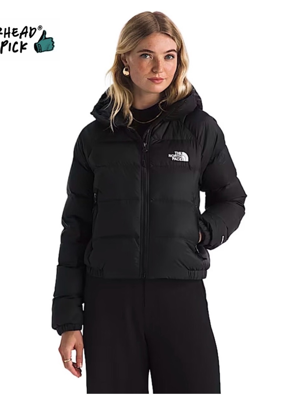 The North Face Women's Black Hooded Puffer Jacket - Picture 2 of 7